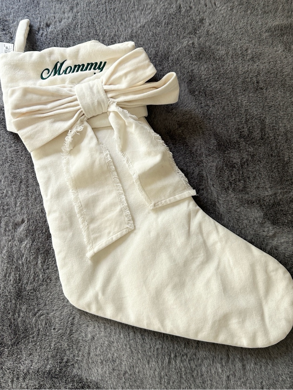 Pottery Barn Classic Velvet Bow Stocking